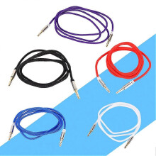 Audio Cable Adapter Jack 3.5mm AUX Cable Male to Male Car Auxiliary Cord Stereo Cable Blue