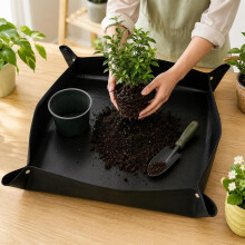 Stück faltbare Umtopfmatte für Pflanzen, 66 cm, Bodenkontrollschale, 66 x 66 cm, faltbar