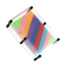 3D Pin Art Board Novel Pin Art Toy compatible with Kids and Adult Gift (Transparent Middle)