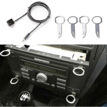 6000CD AUX-IN Wire ADAPTER CAR STEREO 6000-CD AUX CABLE compatible with compatible withD FIESTA FOCUS 6000 CD + 4x Removal Key Kits Edition