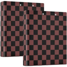 ALAZA Polka Dot Schwarz-Weiß 3-Ring-Ordner mit 3 transparenten PVC-Innentaschen Premium