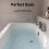 Modern Bathroom Double Ended 1700 x 750mm Curved Bath Side Panel Acrylic White 4