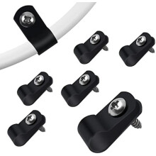 120 buc. Cleme de cablu RGBZONE de 1/2" albe tip R cu șuruburi, cleme de sârmă din plastic nailon