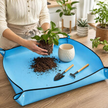 Wasserdichte Umtopfmatte für Zimmerpflanzen, faltbare Umtopfmatte 13" x 13"