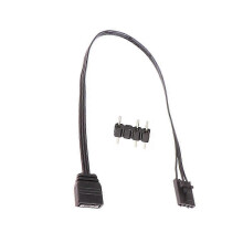 compatible with 4PIN RGB to Standard ARGB 3-Pin 5V Adapter Connector RGB Cable 25cm SZRH A-B