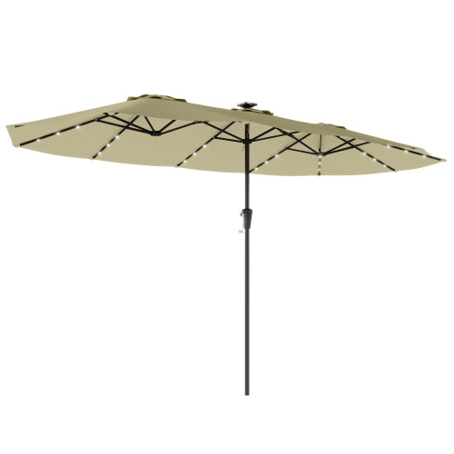 Outsunny Sombrilla Doble Beige 395 x 215 x 238 cm