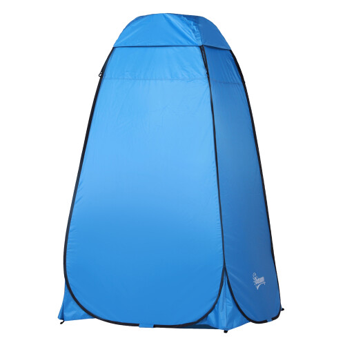 Outsunny Carpa para Ducha Azul 120 x 120 x 190 cm