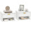 Homcom Mesitas de Noche Blanco 40 x 30 x 25 cm 1