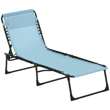Tumbona Plegable Azul 189 x 58 x 30 cm