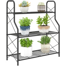 Soporte para Planta Negro 69 x 28.5 x 78 cm