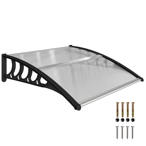 Outsunny Marquesina Exterior Transparente 103 x 96.5 x 27 cm