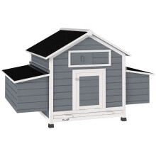 Gallinero de Madera Gris 150 x 100 x 96.5 cm