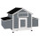 PawHut Gallinero de Madera Gris 150 x 100 x 96.5 cm 1