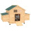 PawHut Gallinero de Madera Amarillo 150 x 100 x 96.5 cm 1