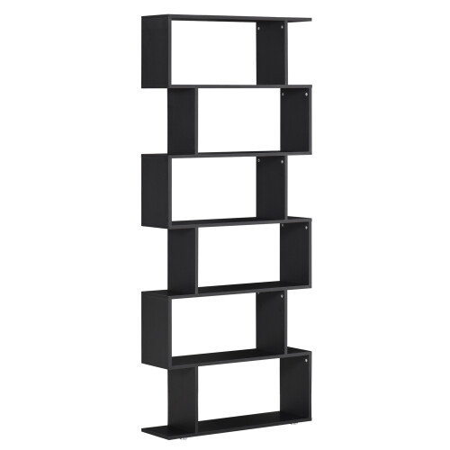 Homcom Estantería librería Negro 80 x 24 x 191 cm