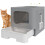 PawHut Arenero para Gato Gris 48 x 38 x 38.5 cm 1