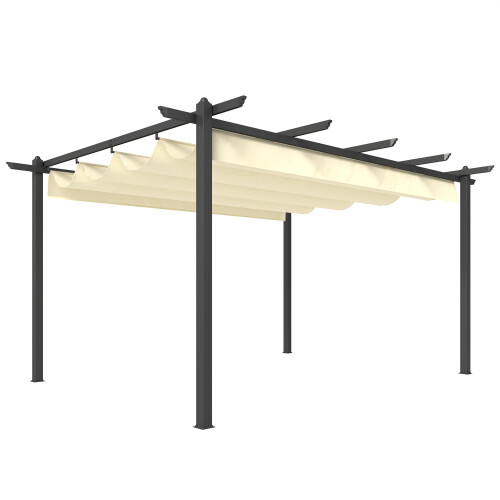 Outsunny Pérgola Beige 396 x 296 x 220 cm