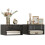Homcom Mesitas de Noche Negro 37 x 32 x 21 cm 1