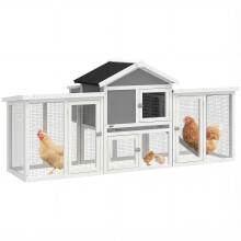 Gallinero Gris 204 x 85 x 93 cm