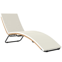 Tumbona de Ratán Beige 175 x 57 x 80 cm