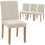 Homcom Sillas de Comedor Beige 44 x 56 x 90 cm 1