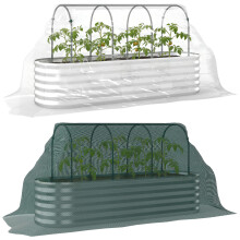 Jardinera con Invernadero Gris 200 x 60 x 103 cm