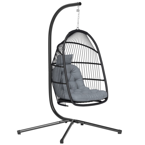 Outsunny Silla Colgante Gris 107 x 100 x 196 cm