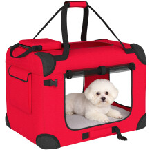 Transportín para Mascota Rojo 60 x 41.5 x 41 cm