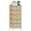 Homcom Cómoda de Tela Beige 33 x 29 x 85 cm 1
