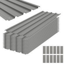 Paneles Acero Galvanizado Gris 129 x 45 cm