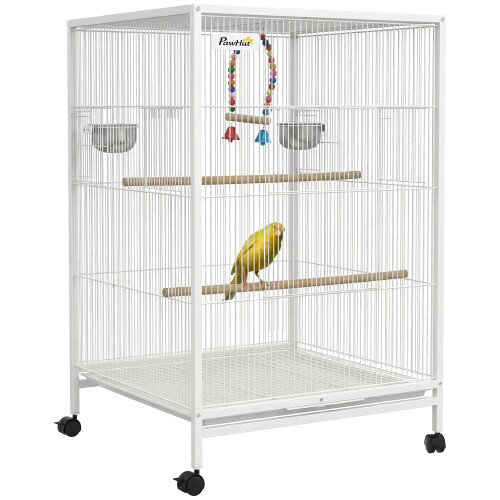 PawHut Jaula para Pájaro Blanco 48 x 46 x 78 cm