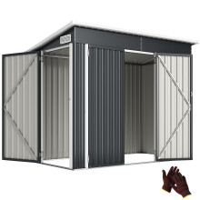 Caseta de Jardín Gris 234 x 132 x 185 cm