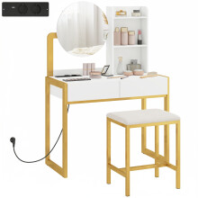 Tocador de Maquillaje Blanco 80 x 41.7 x 130 cm