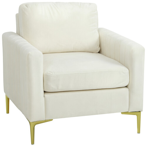 Homcom Butaca de Salón Beige 81 x 77 x 81 cm