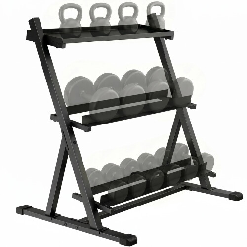 Soporte para Mancuerna Negro 88 x 66 x 88 cm