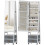 Homcom Armario Joyero Blanco 37 x 37 x 170 cm 1