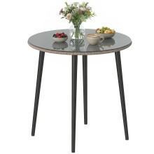 Mesa Comedor Jardín Gris 80 x 80 x 74 cm