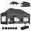 Outsunny Carpa Plegable Gris 598 x 300 x 315 cm 1