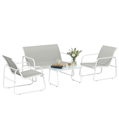 Outsunny Muebles de Jardín Gris 112 x 73 x 74 cm