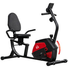 Bicicleta Estática Reclinada Rojo 136 x 62.5 x 98 cm