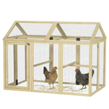 Gallinero para Exterior Marrón 140 x 88.5 x 106 cm