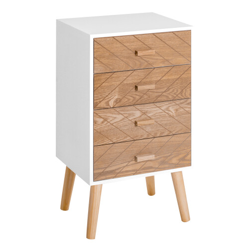Homcom Mesita de Noche Bicolor 40 x 30 x 75cm