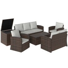 Conjunto de Jardín Beige 183 x 72 x 77 cm