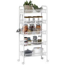 Carrito Auxiliar Blanco 45 x 26.5 x 106 cm
