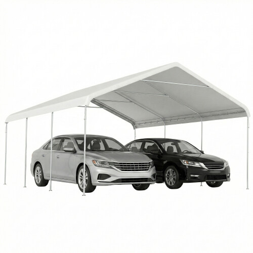 Outsunny Carpa para Garaje Beige 600 x 500 x 310 cm