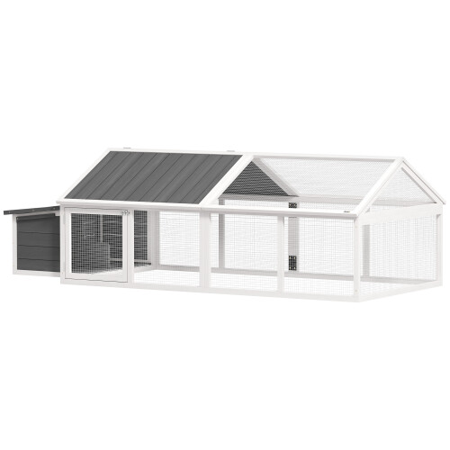 PawHut Gallinero Bicolor 240 x 112.5 x 76 cm