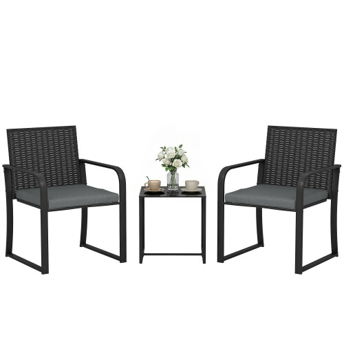 Outsunny Conjunto de Jardín Gris 61 x 58.4 x 84 cm