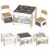 Homcom Mesa para Niño Marrón 61.5 x 61.5 x 48 cm 1