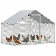 Gallinero para Exterior Gris 300 x 170 x 190 cm