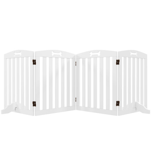 PawHut Barrera de Seguridad Blanco 207.5 x 30 x 61 cm